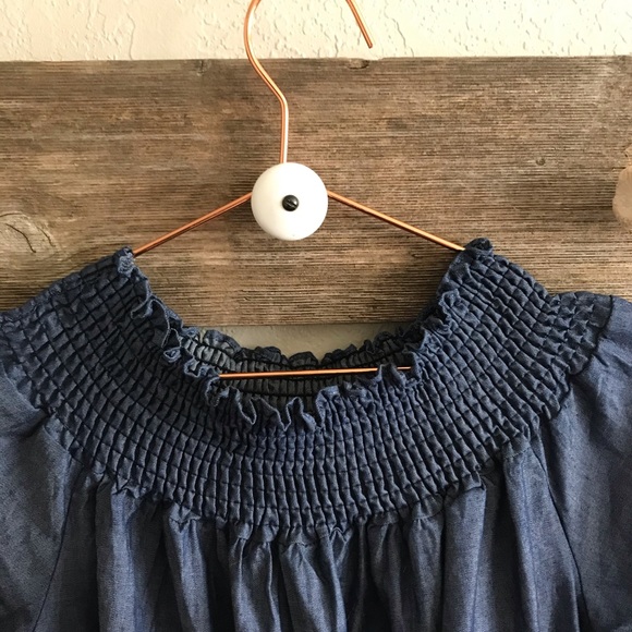 Chambray off the shoulder dress - Picture 3 of 3